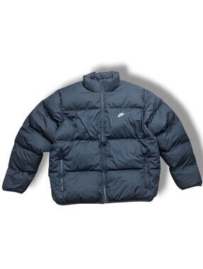 Nike Primaloft Puffer Jacket Mens XL Black Full Zip Winter Coat